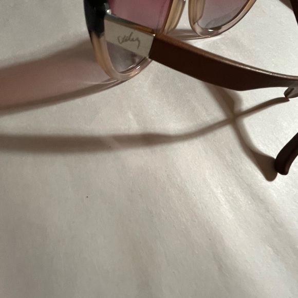 Velez vintage leather arm brown ombré retro sunnies sunglasses with leather case - Picture 9 of 14